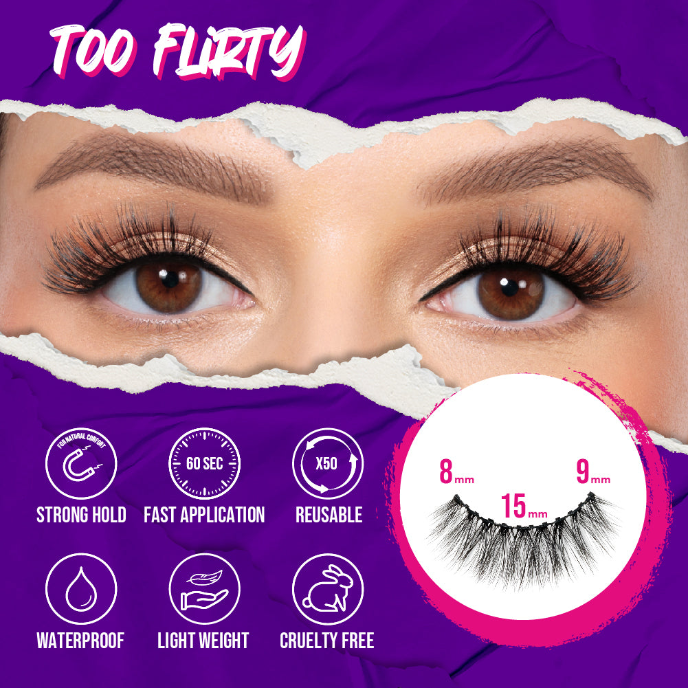 Too Flirty Magnetic Eyelashes with 12 Magnets