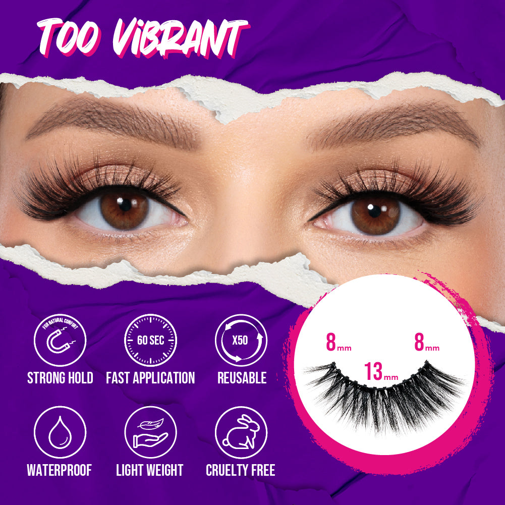Too Vibrant Magnetic Eyelashes with 12 Magnets