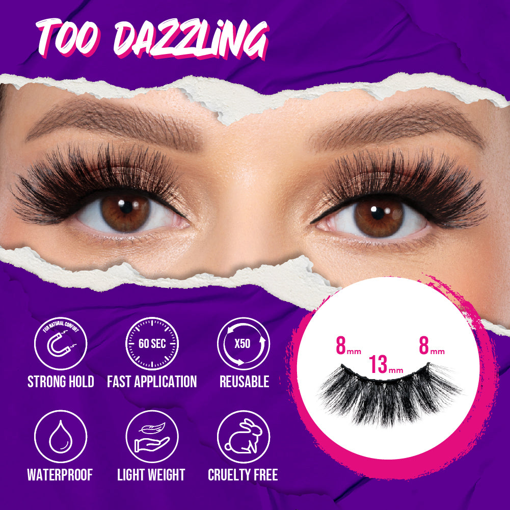 Too Dazzling Magnetic Eyelashes with 12 Magnets