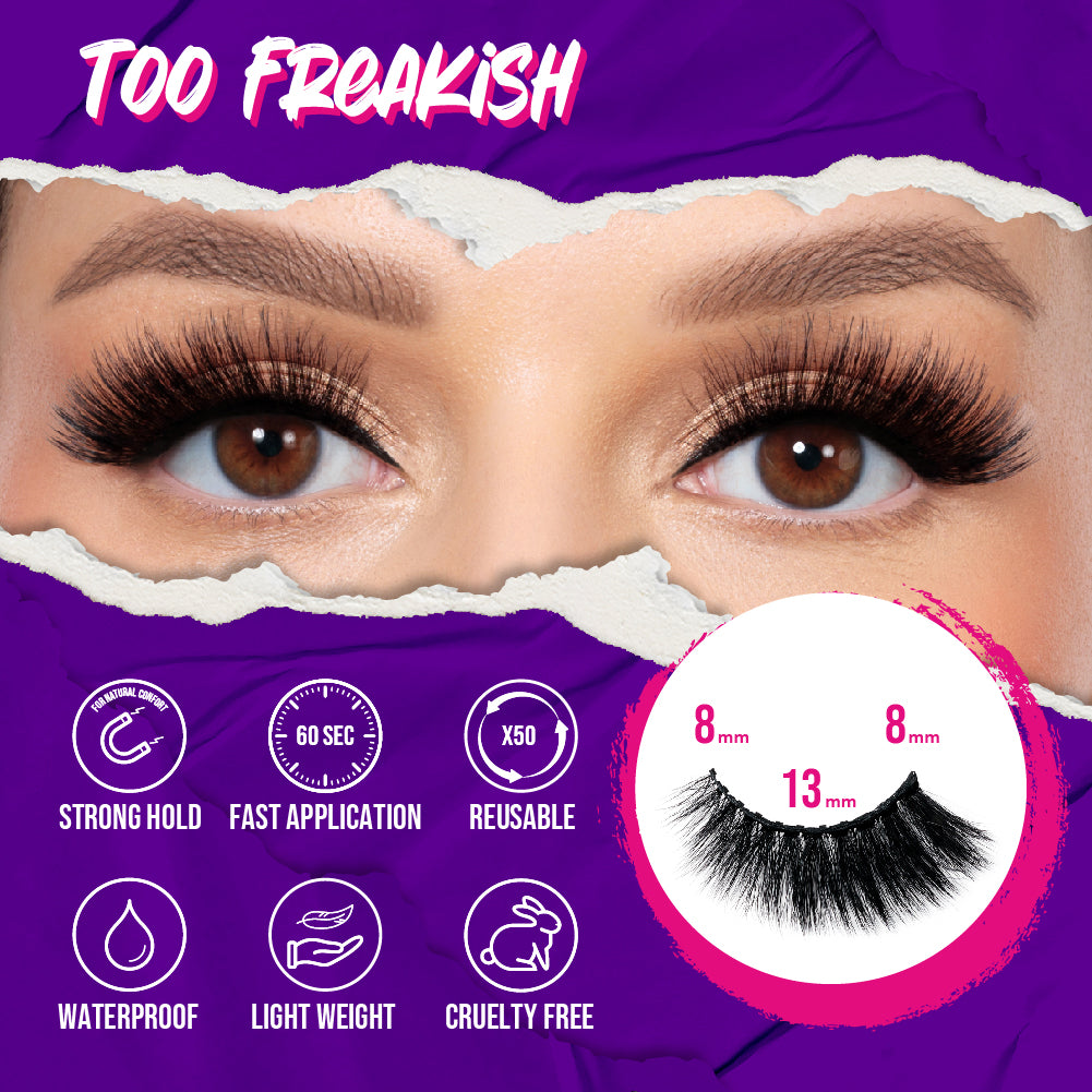 Too Freakish Magnetic Eyelashes with 12 Magnets
