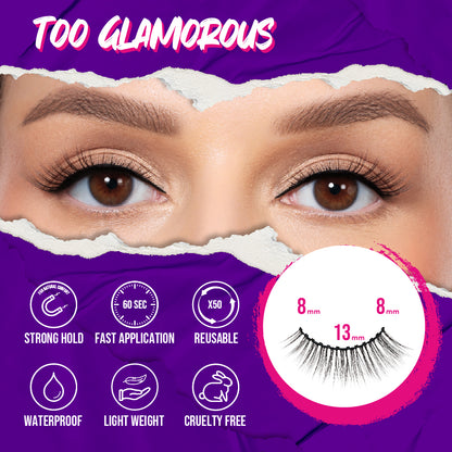 Too Glamorous Magnetic Eyelashes with 12 Magnets